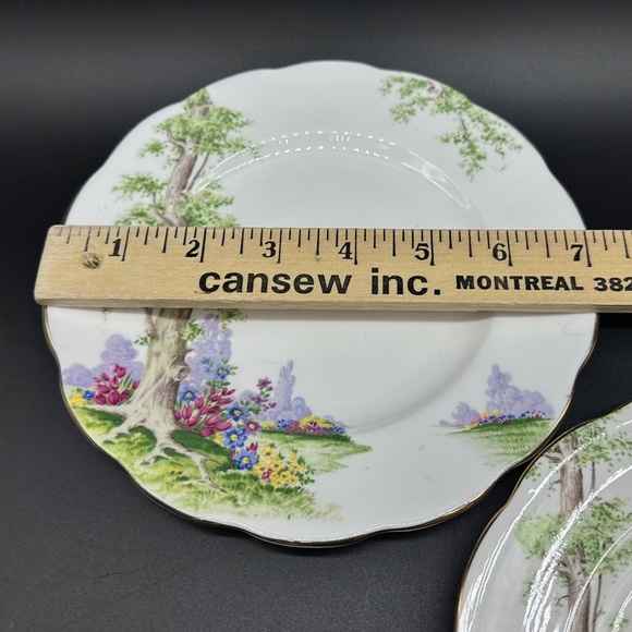 Royal Albert Greenwood Tree 7" Dessert Plates(4) Bone China England - Picture 4 of 5